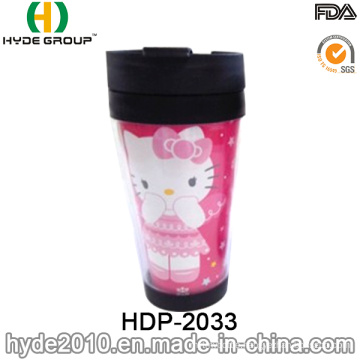 18oz Double Wall Cartoon Cute Plastic Coffee Cup (HDP-2033)